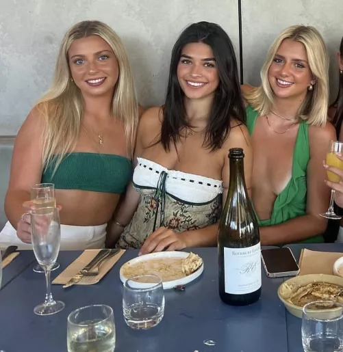 two blondes and a brunette