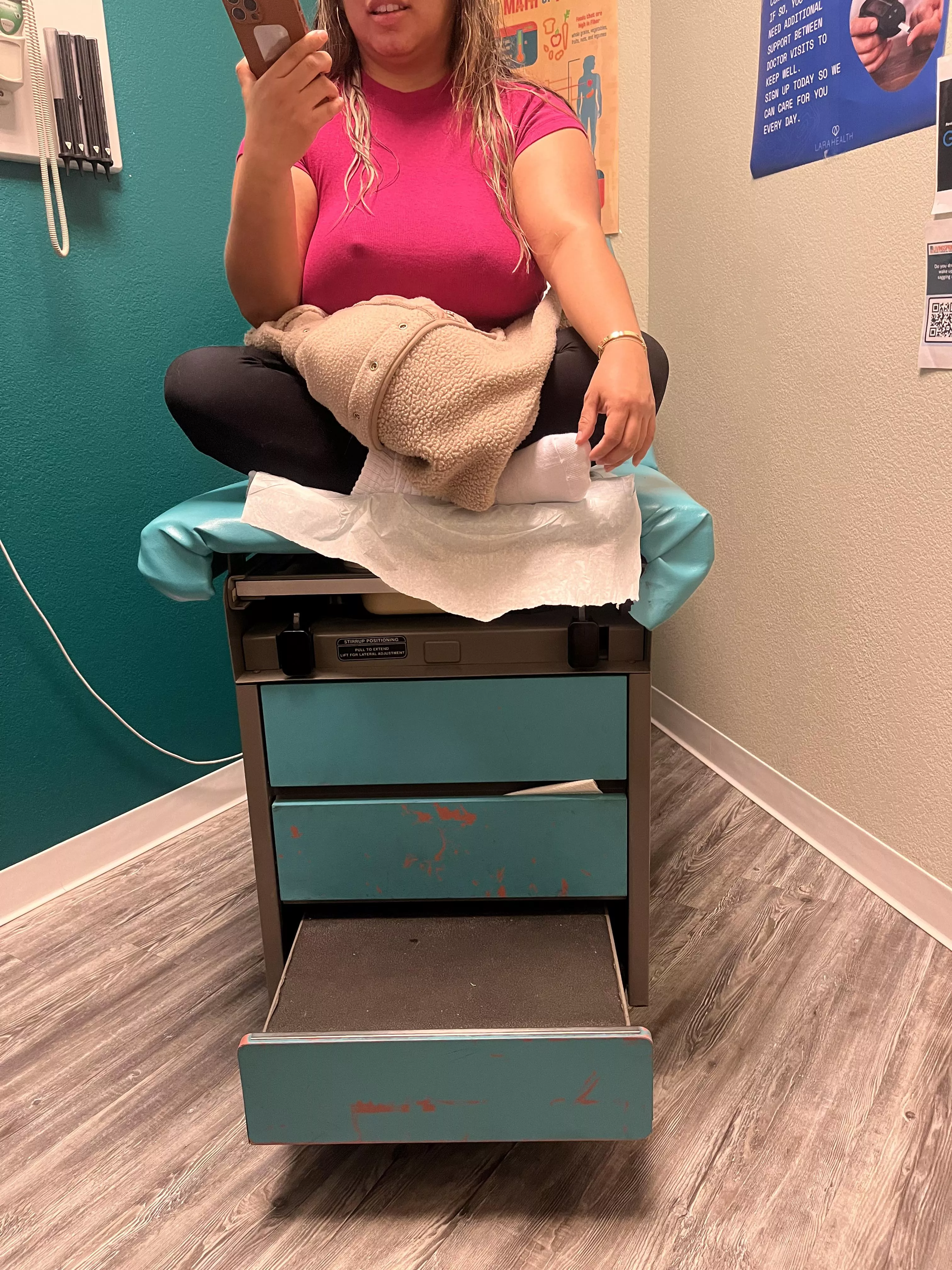 Waiting for my breast exam