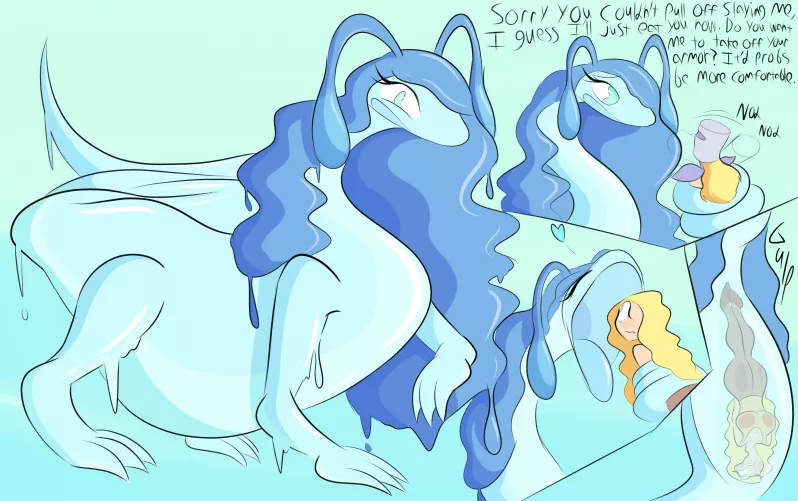 {Comic} Galea, a slime dragon (Art by JackMunchy)