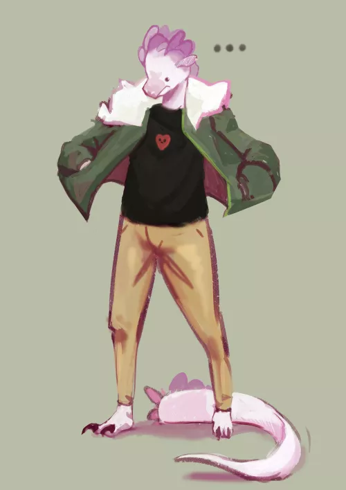 Drew my first fursona, he..he...