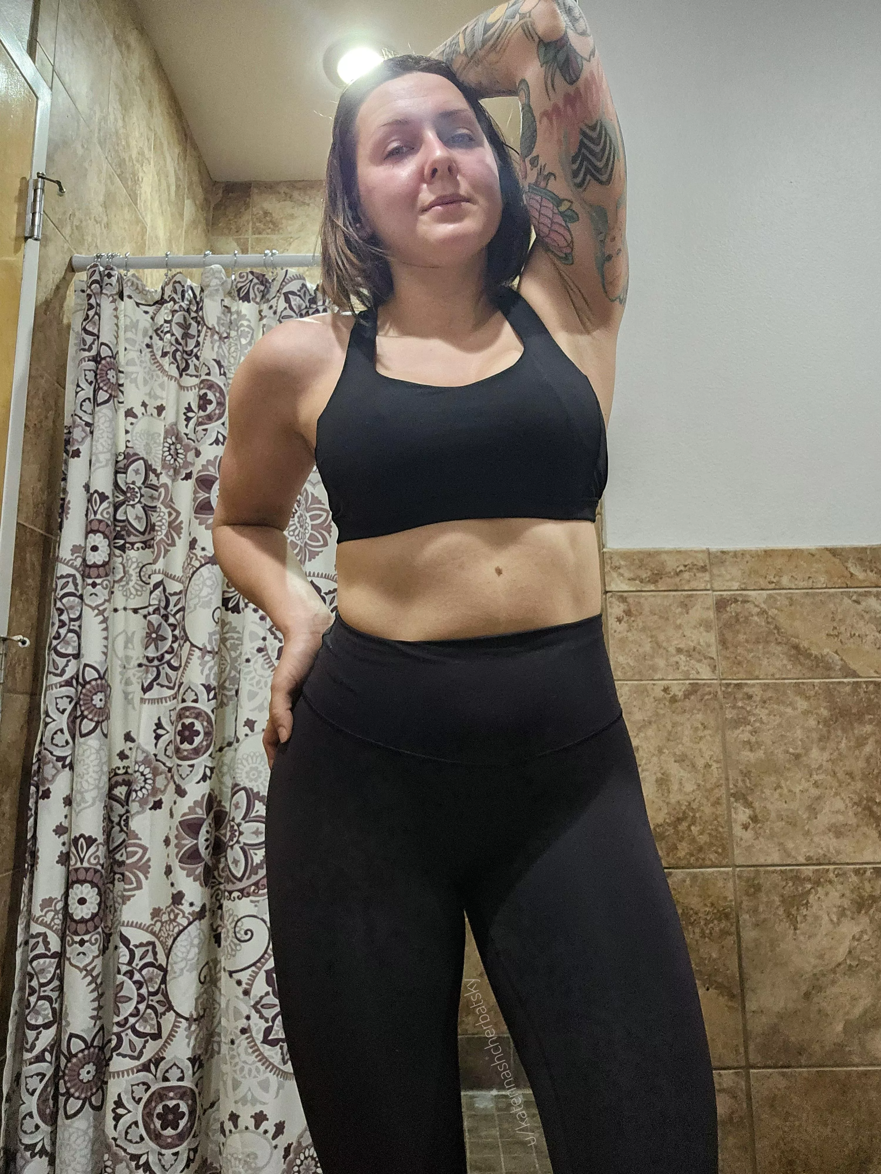 I love an old pair of black leggings.