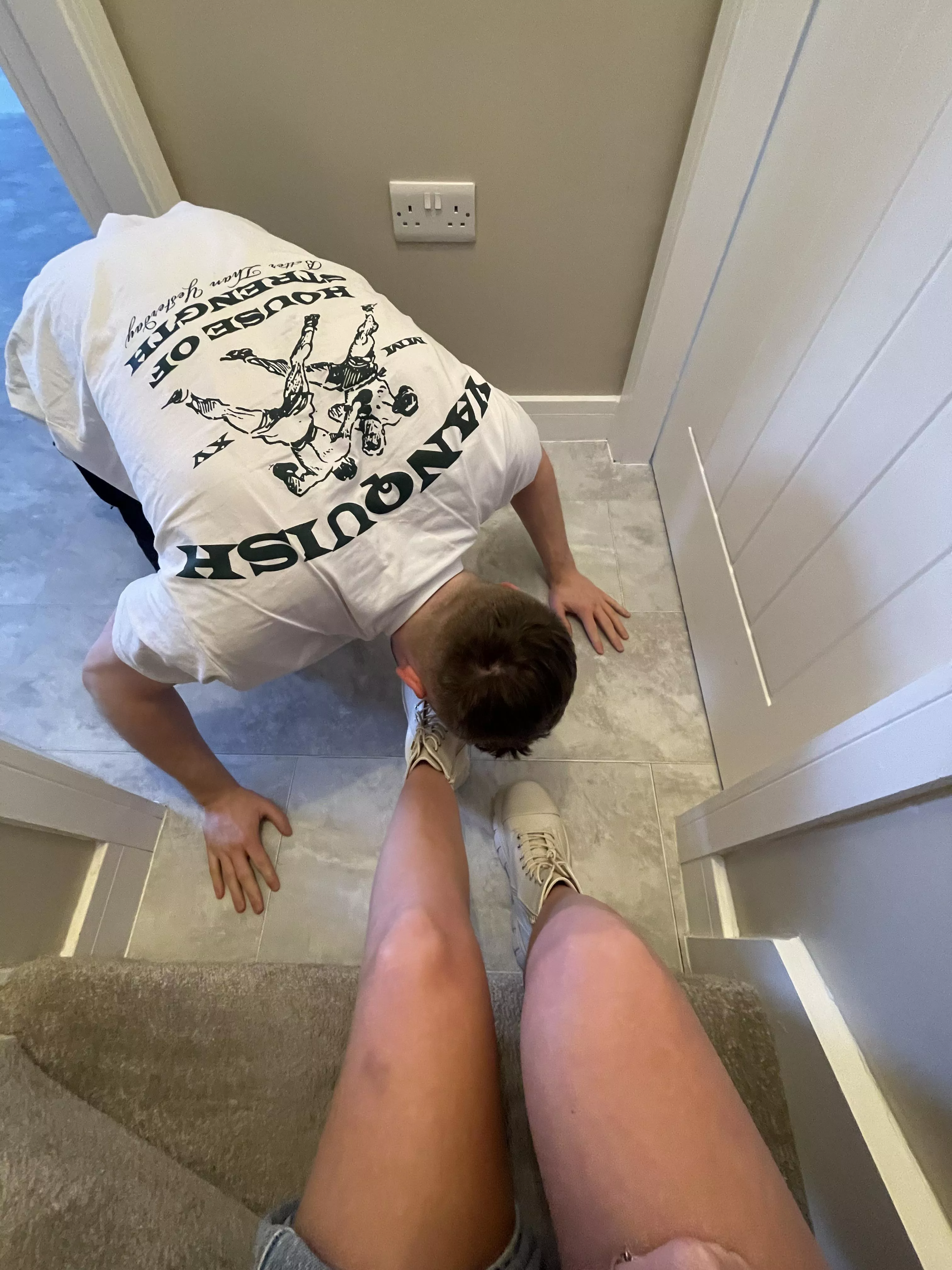 I love kissing my mistress shoes before we go out