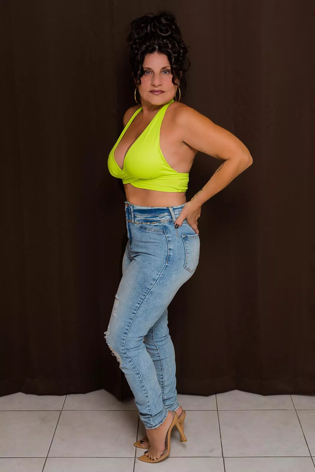 Let it all hang out with a halter top.