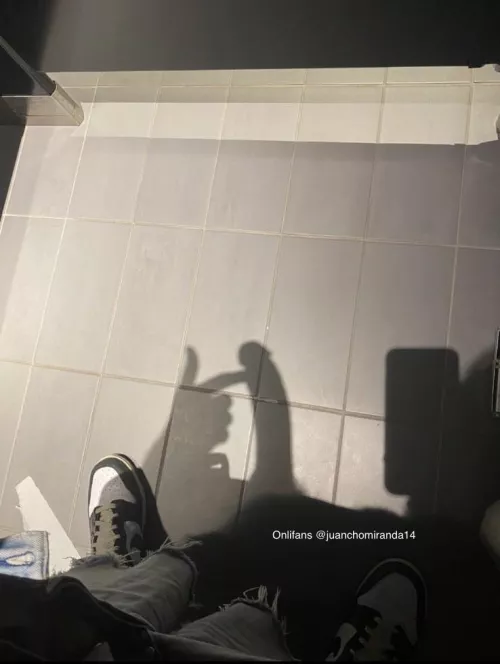 Me on public bathroom