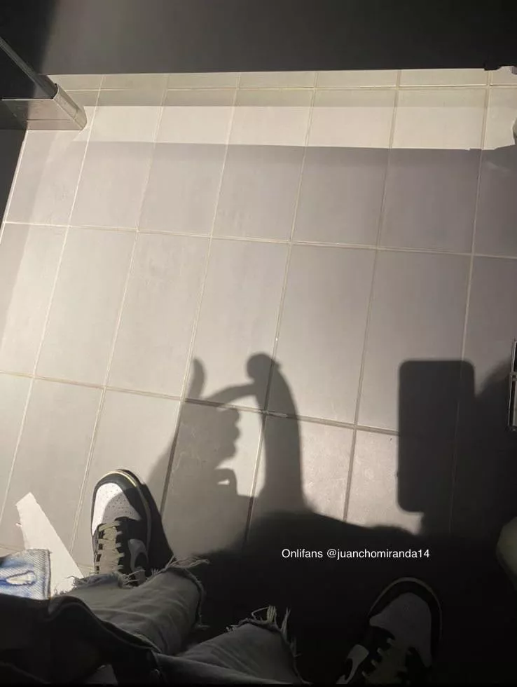 Me on public bathroom