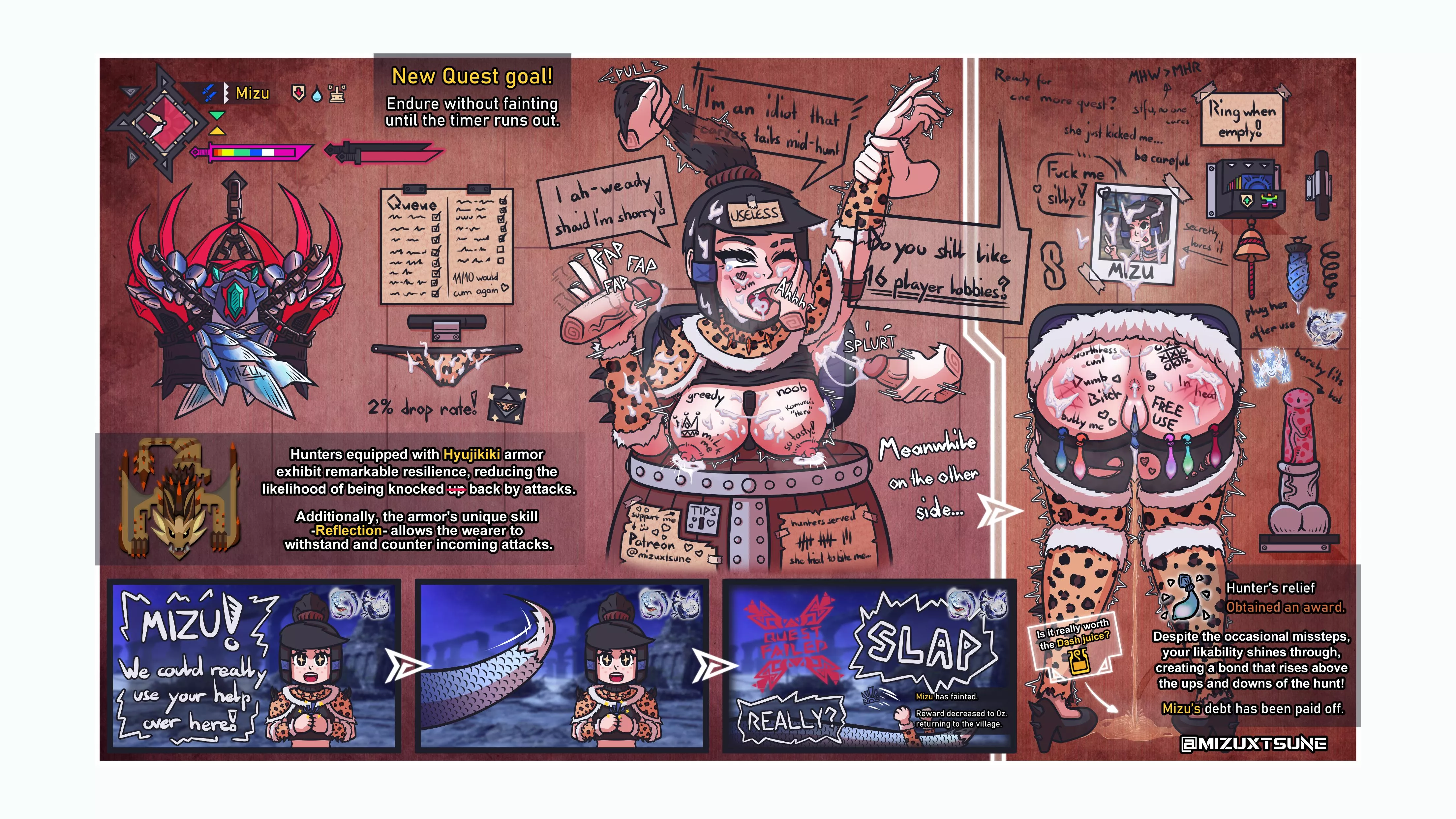 Mizu’s Hunting Diary #6 / [OC] / (artist: mizuxtsune)