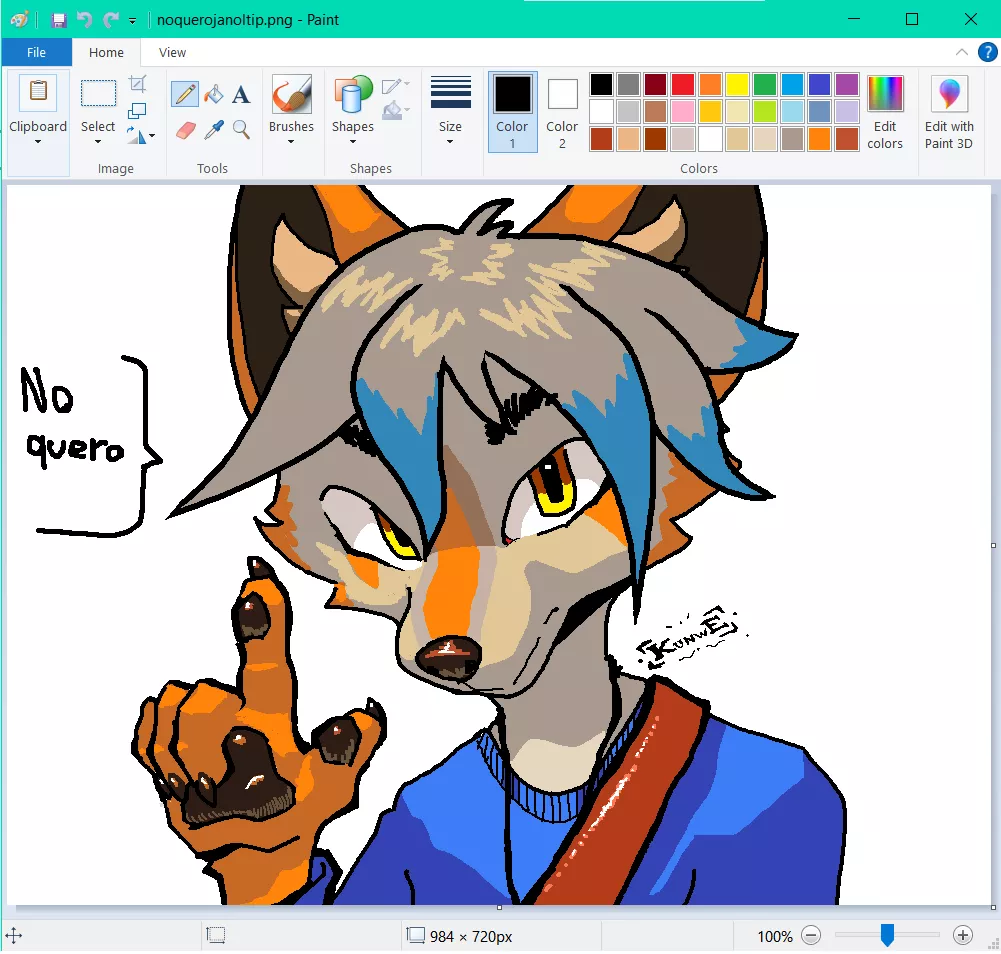 no quero (art by me, @kunwe on twitter)