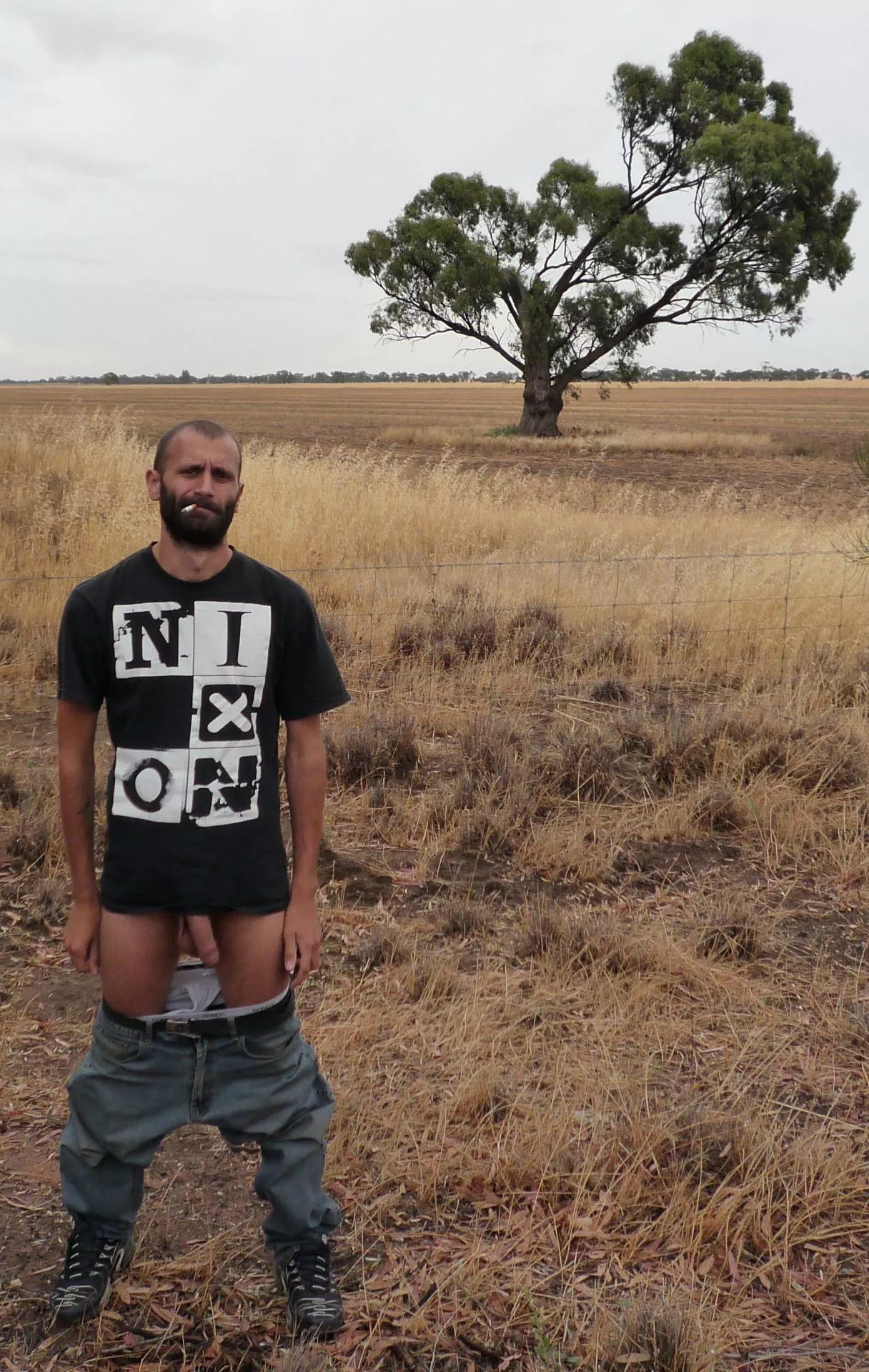 Old photo of me in public.