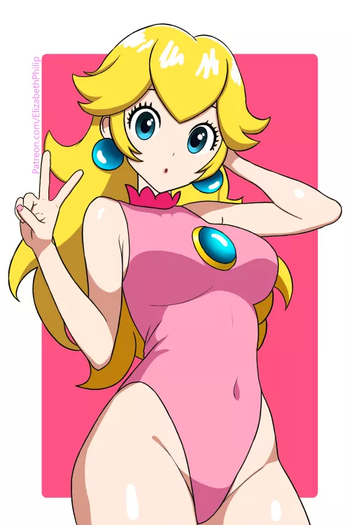 One Piece Swimsuit Peach (ElizabethPhilip0501)