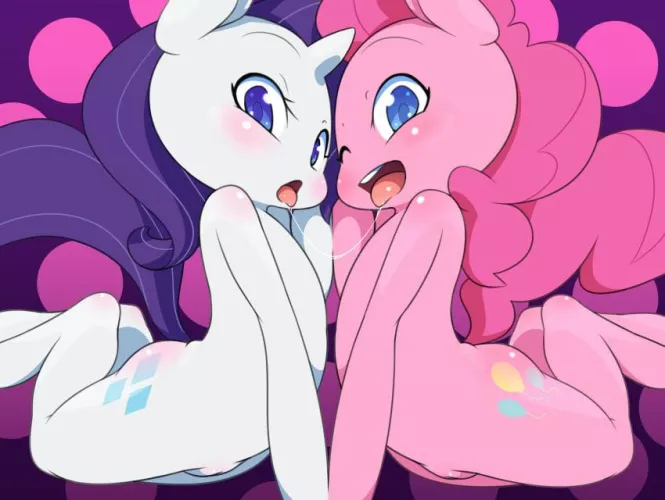 Rarity and Pinkie Pie (Mustang-Blaze)