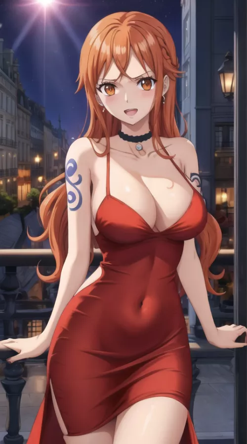 Red dress Nami hits different 😍