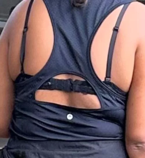 These bra straps got me hard. Who else is checking her out