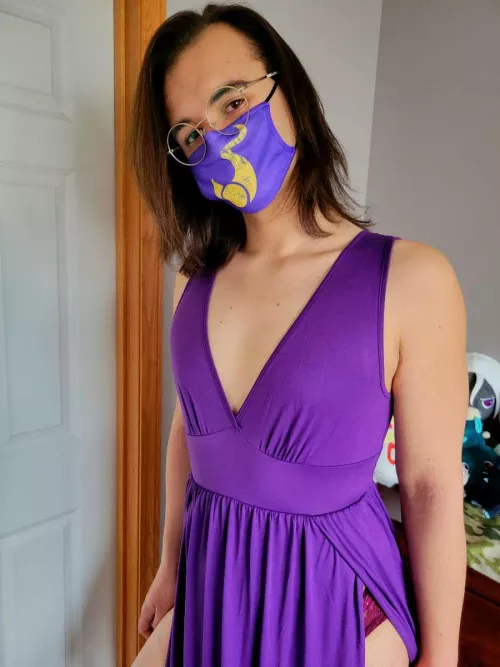 Tried on my dress to match my mask uwu