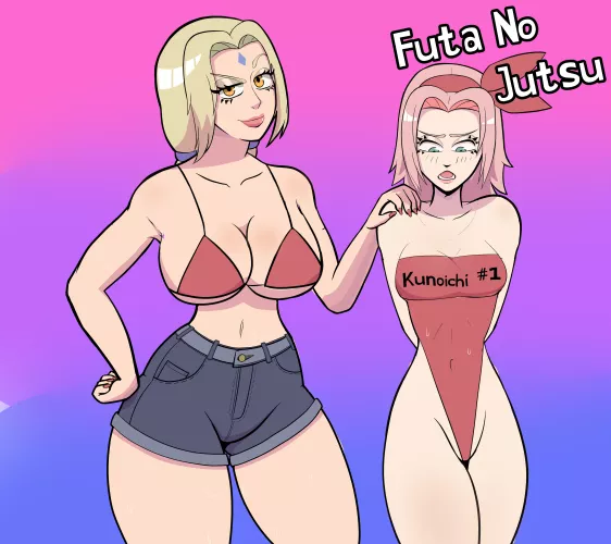 Tsunade and Sakura in training clothes (jezztoonz)