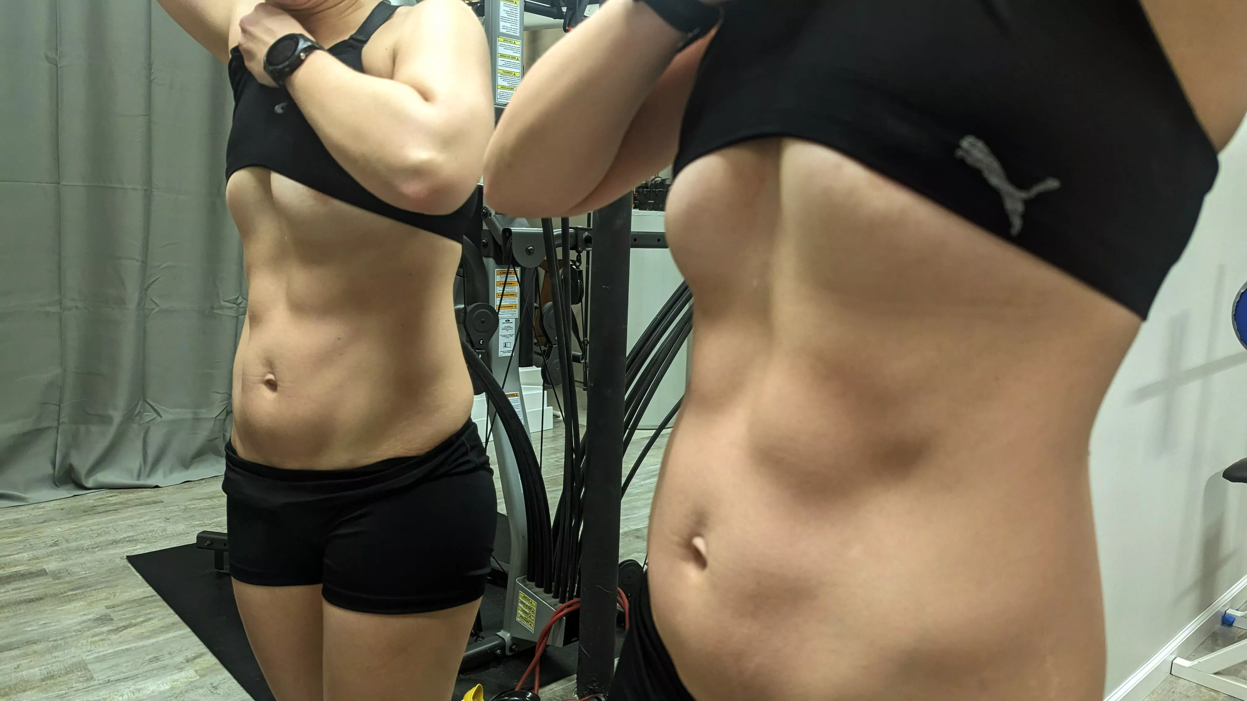 Underboob and abs are better than PB&J - Not bad for a 35 y/o MILF of 4