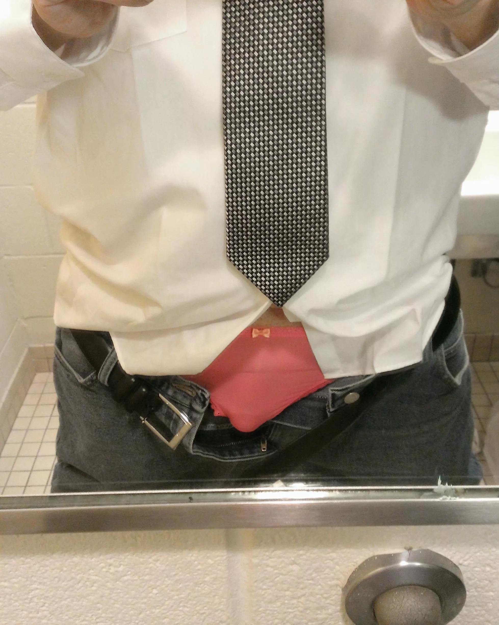 Wearing pink panties while I teach again...