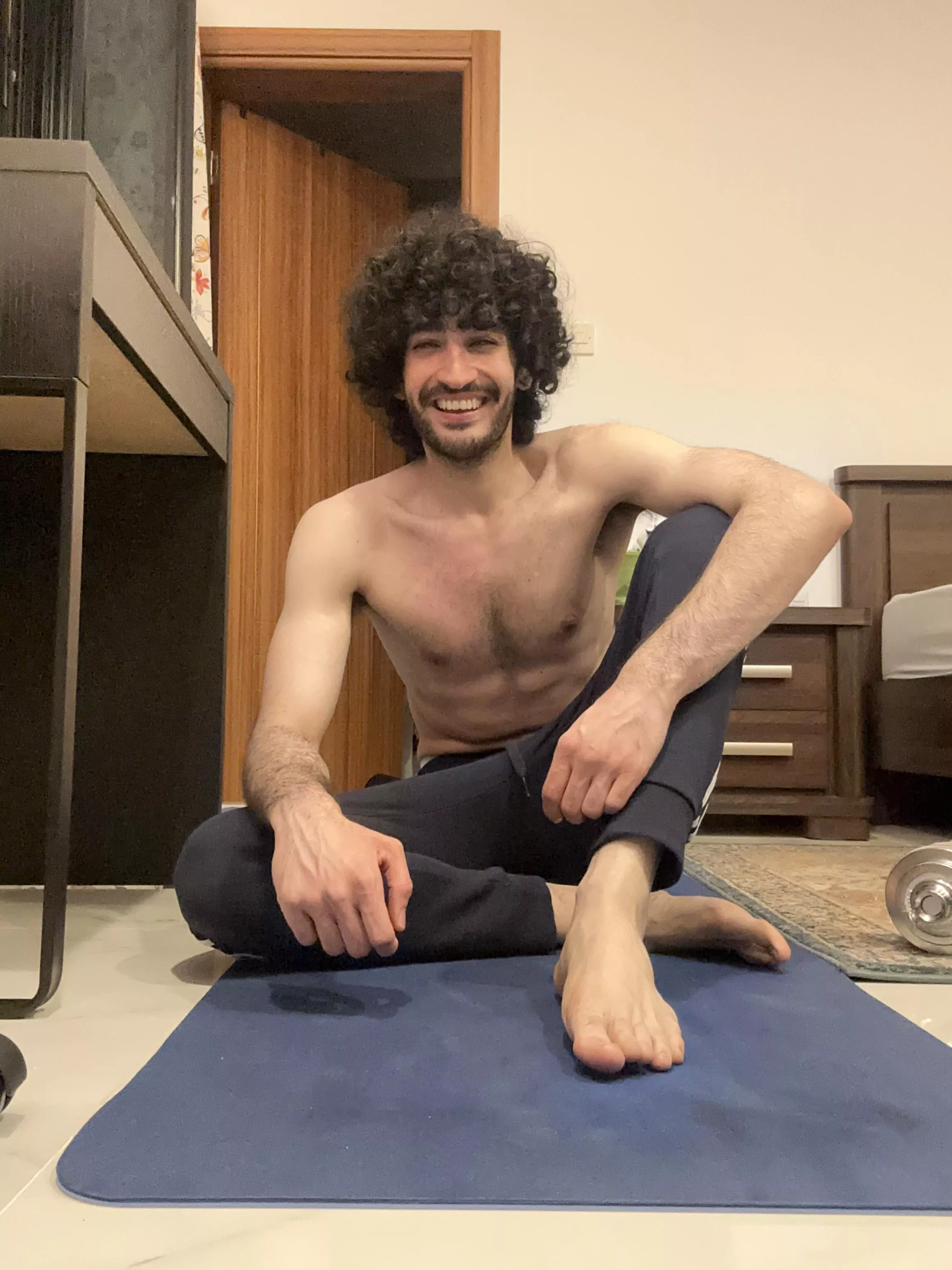 Workout done. Pizza now?? Workout done. Pizza now??