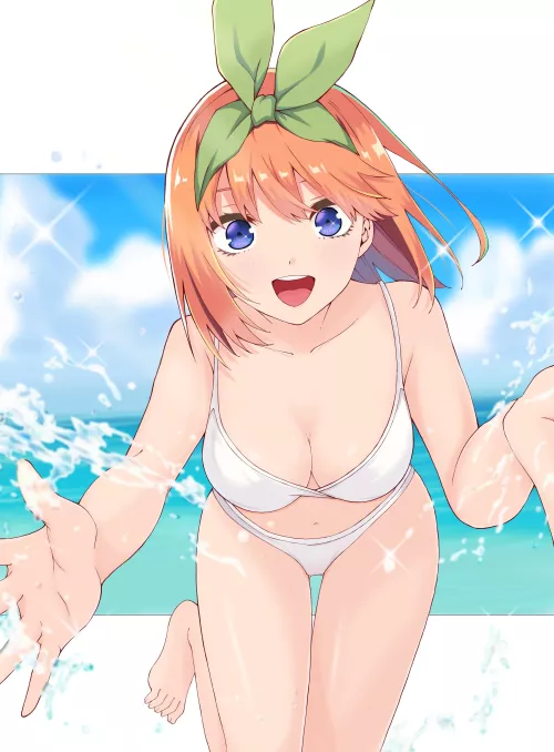 Yotsuba Wearing Her White Bikini (The Quintessential Quintuplets)