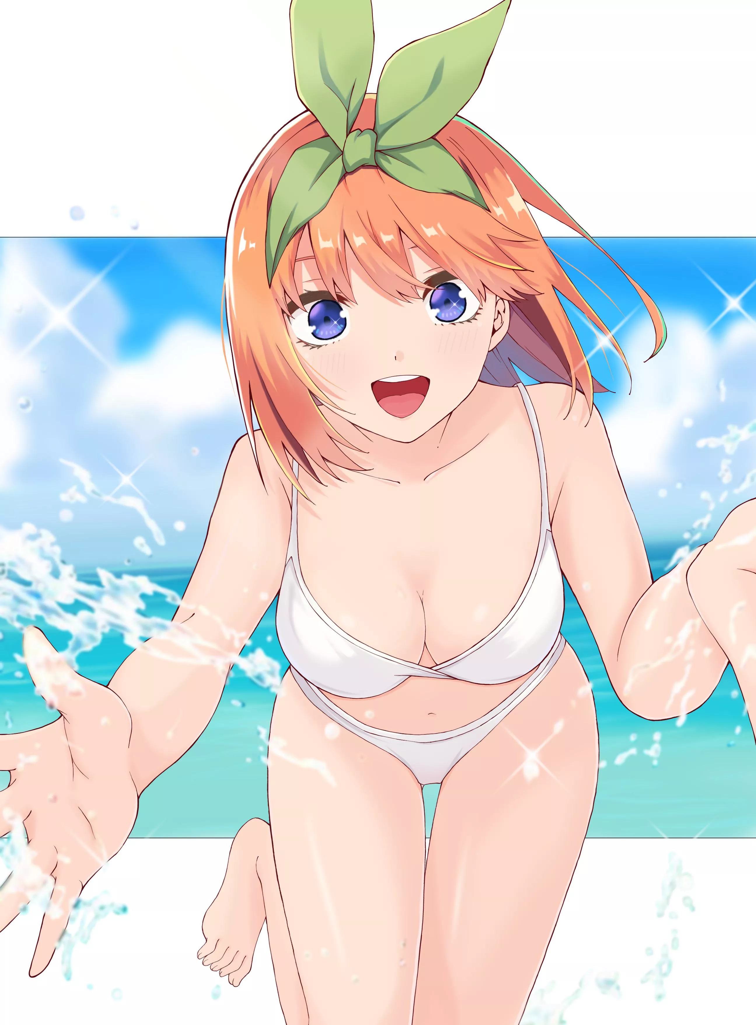Yotsuba Wearing Her White Bikini (The Quintessential Quintuplets)