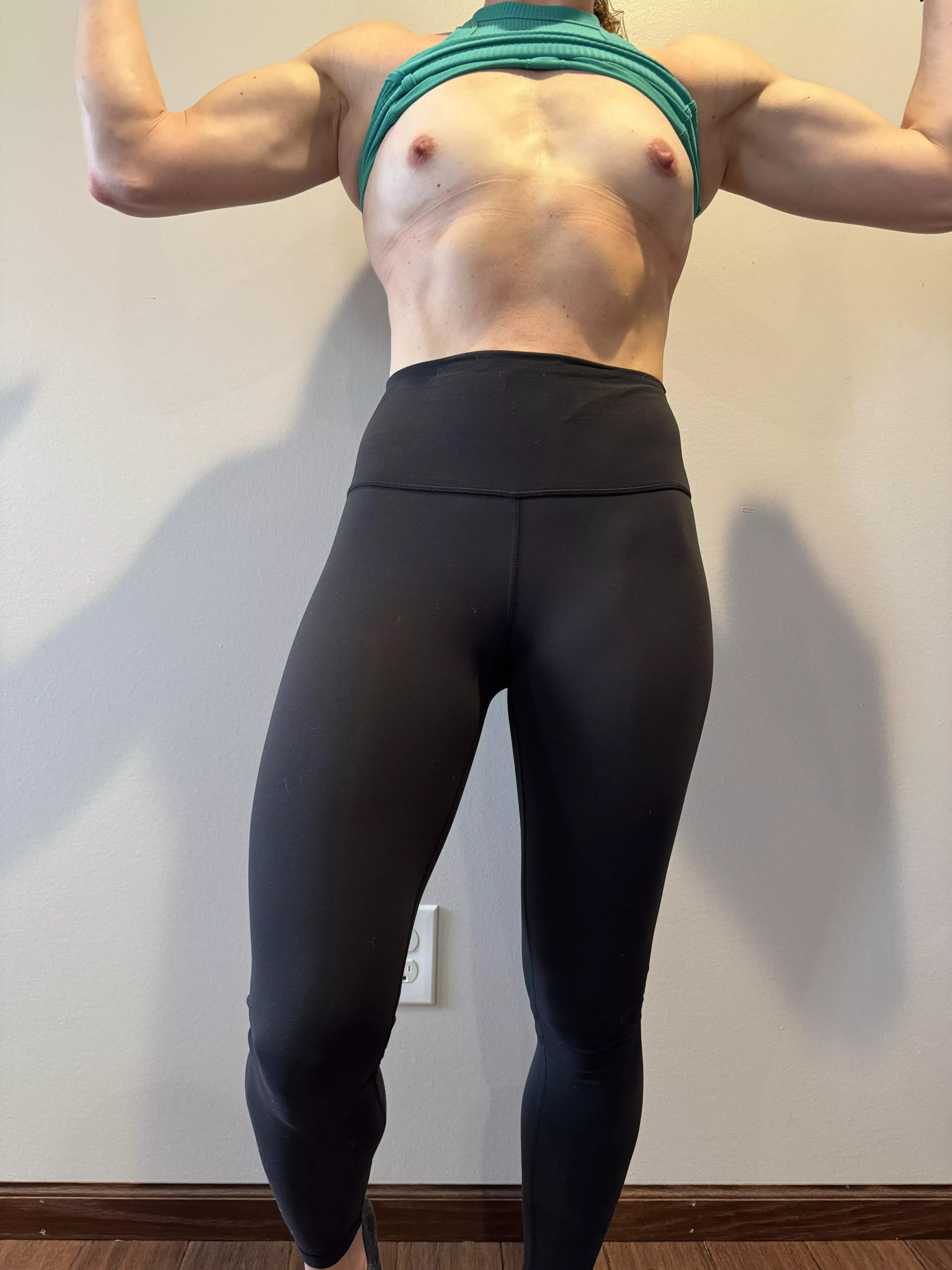 A quick flash and flex after the gym!