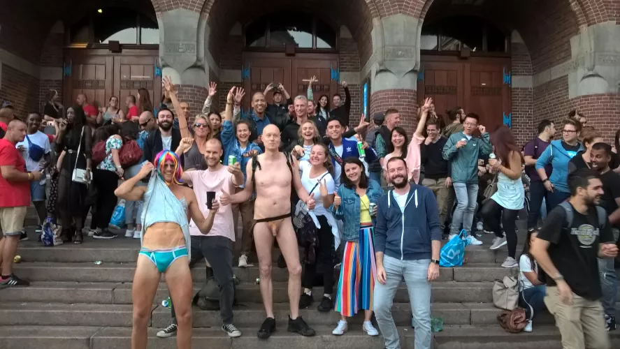 At Pride Amsterdam 2019, It was great to be naked surrounded by so many people!