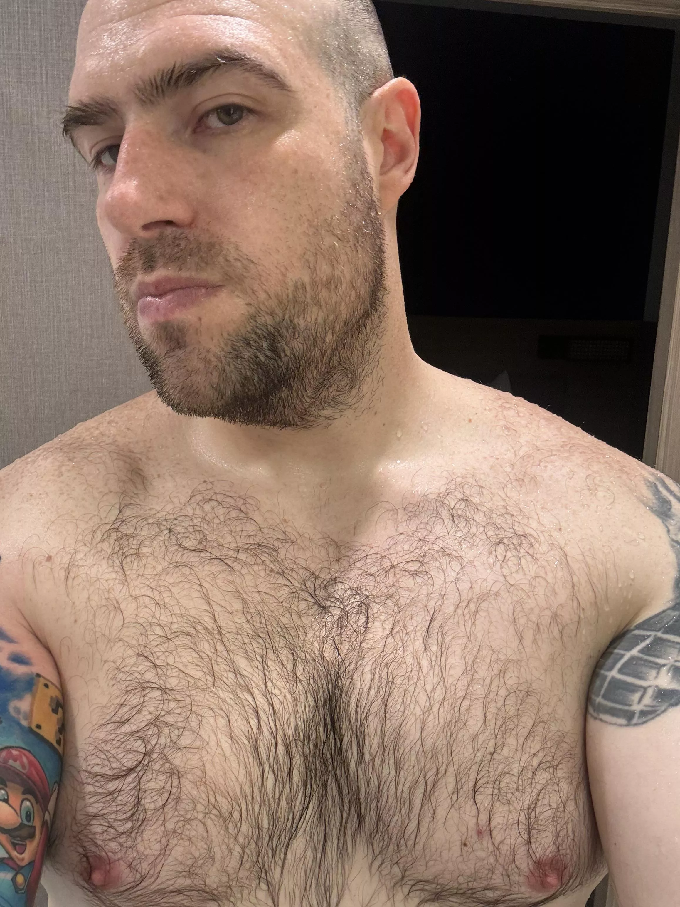 Back at my hotel after the gym, burry your face in this?