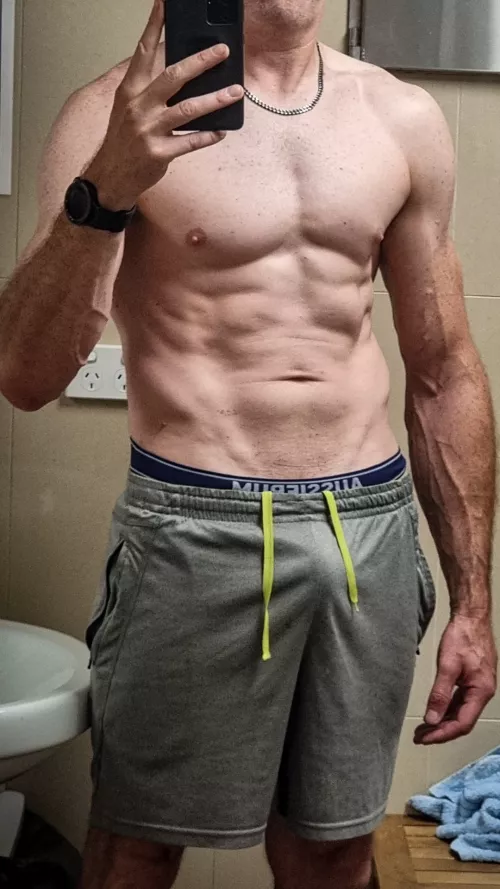 Gym shorts bulge