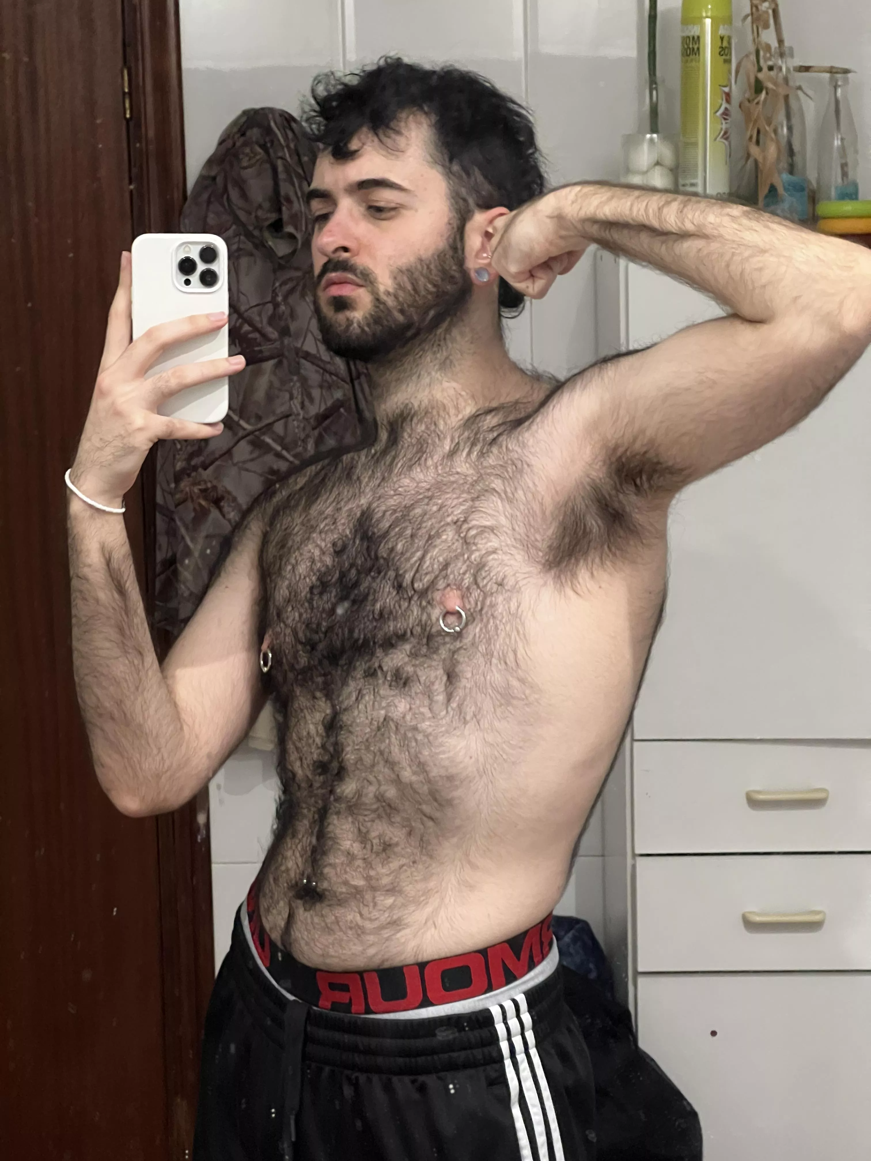 Hope you don’t mind the hair, or the sweat…