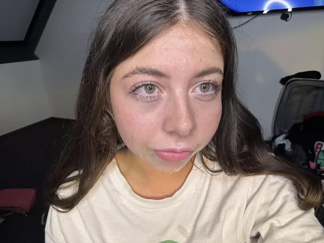 I crave for more cum on my face. Would you?