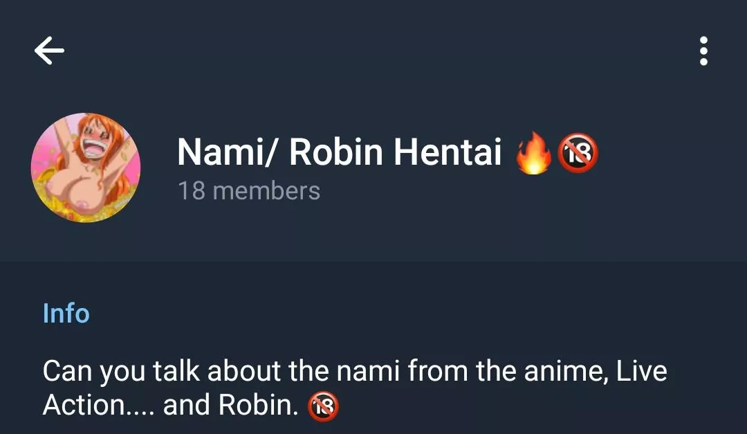I have a Hentai Nami group on Telegram, if you want to join, send me a direct message here, your Telegram account I have a Hentai Nami group on Telegram, if you want to join, send me a direct message here, your Telegram account
