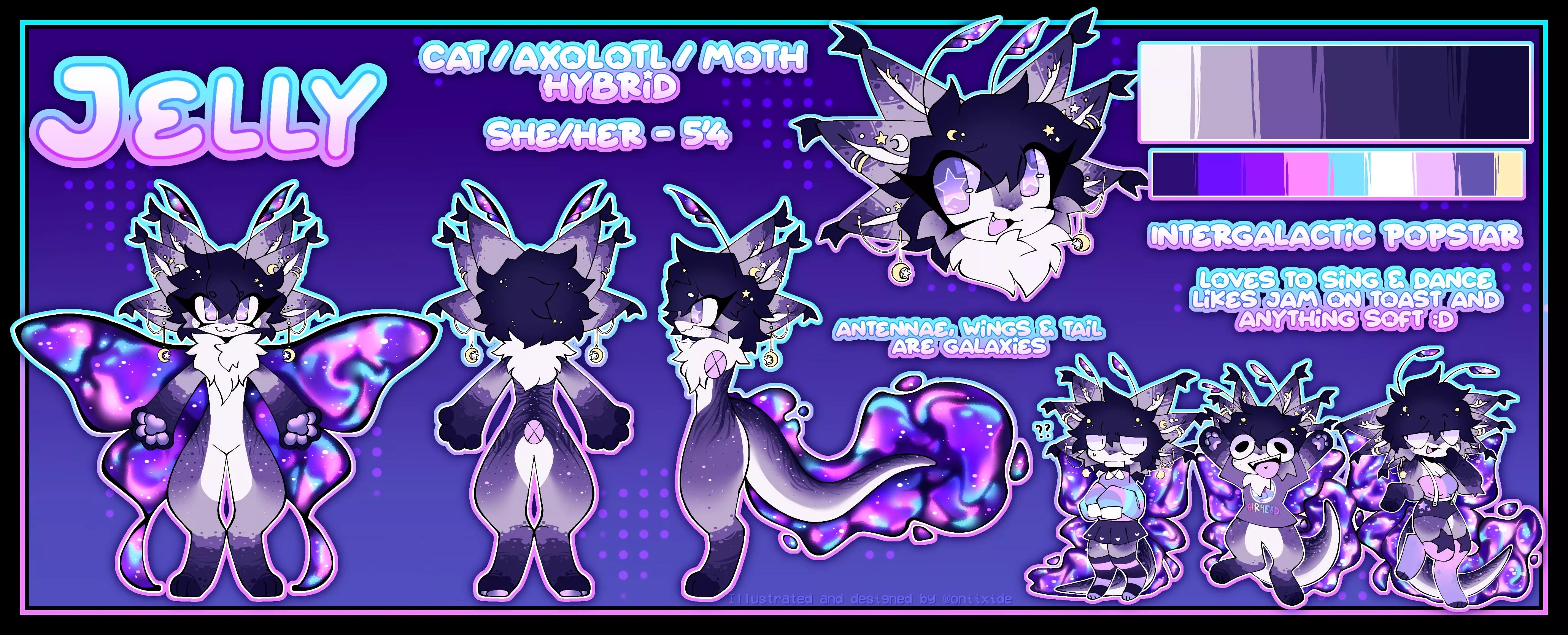 Jelly, my new fursona (art by oniixide)