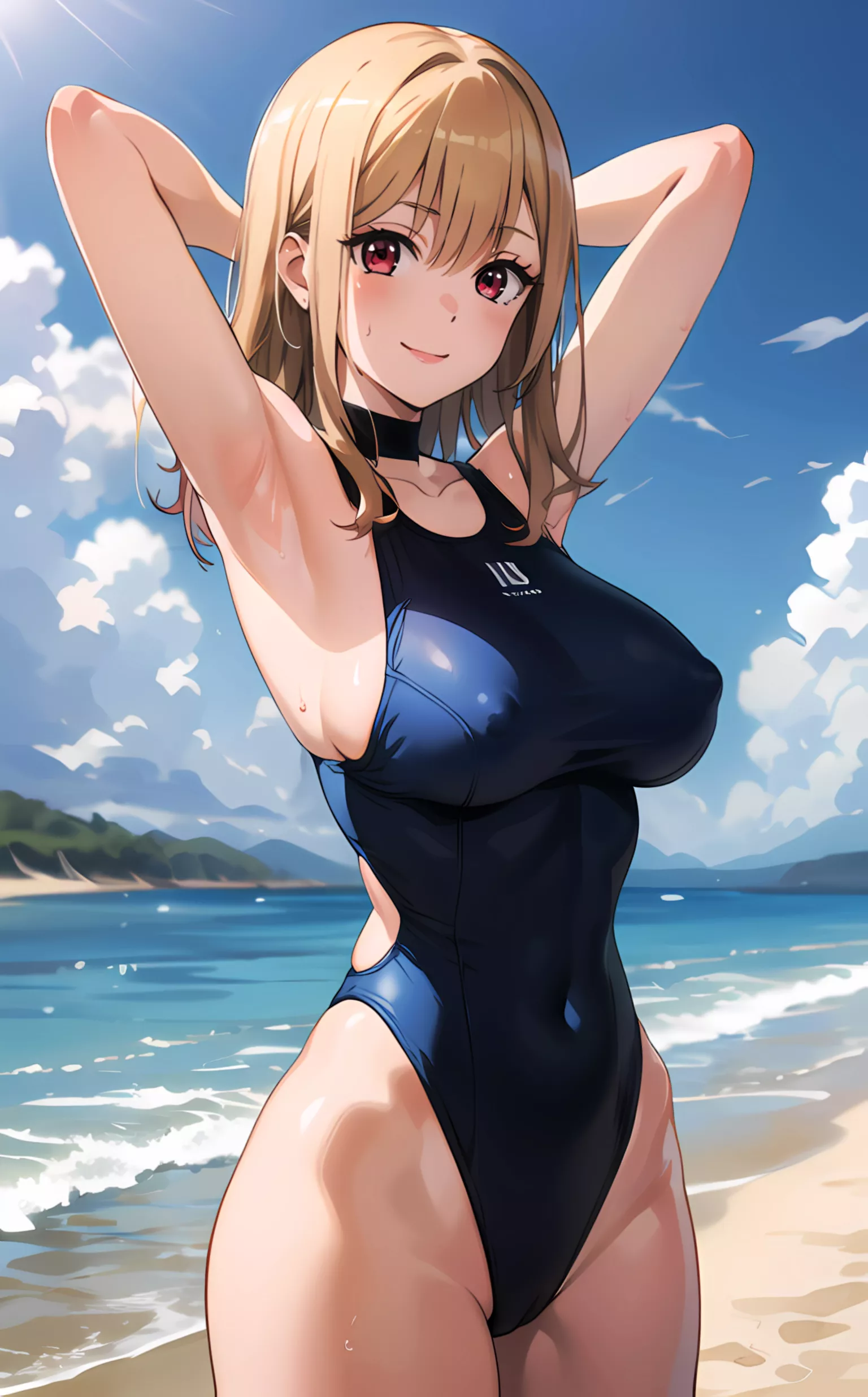 Marin Kitagawa enjoying the beach (My Dress-Up Darling)