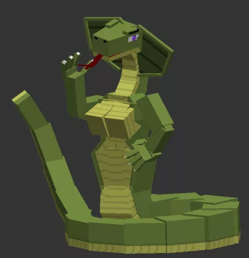 Minecraft Snake gal model (made by me)