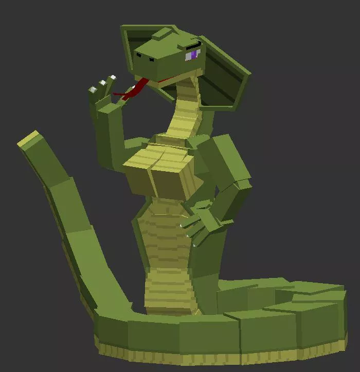 Minecraft Snake gal model (made by me)