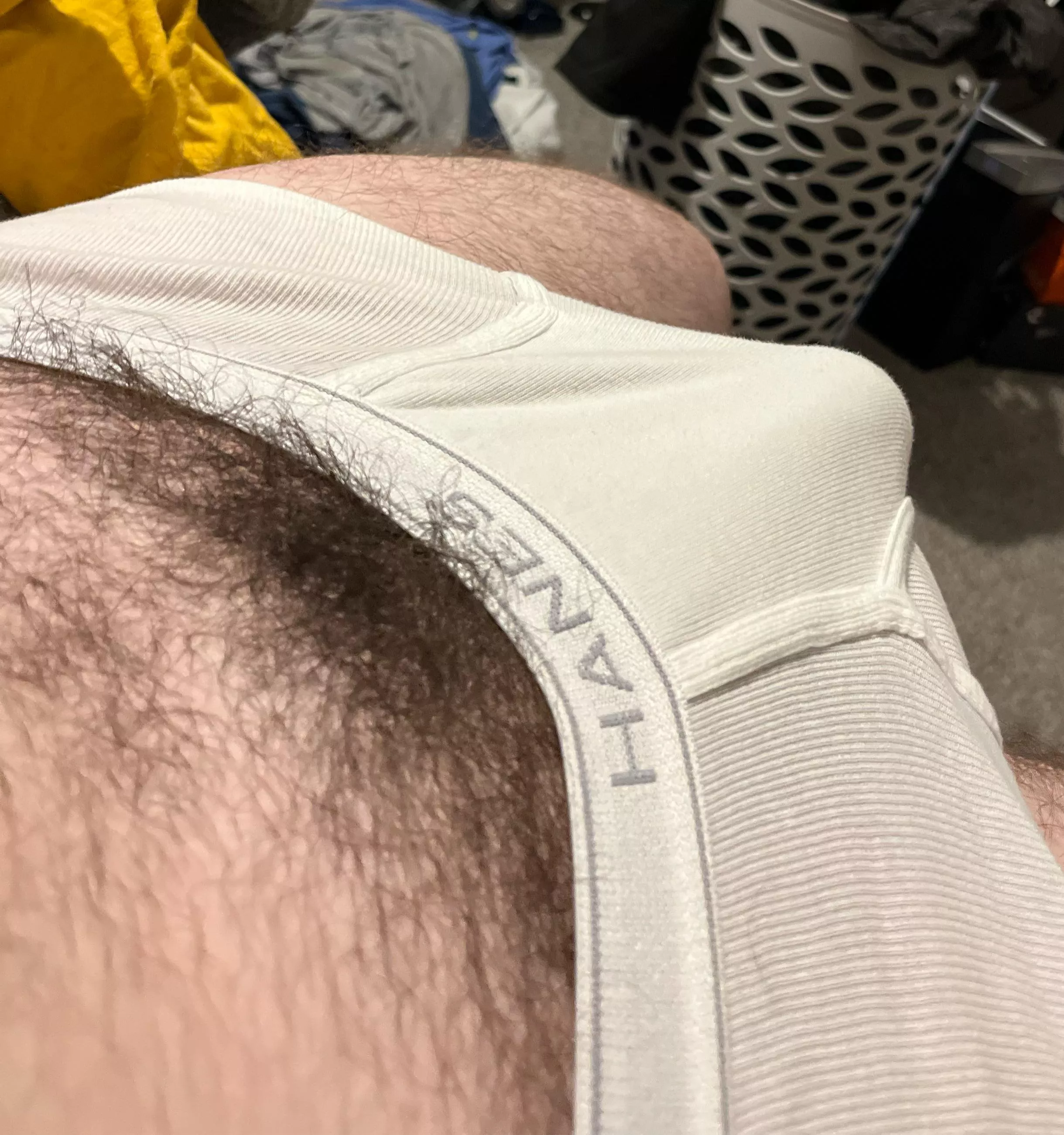 My big hard dick reveals my bush when I’m hard af