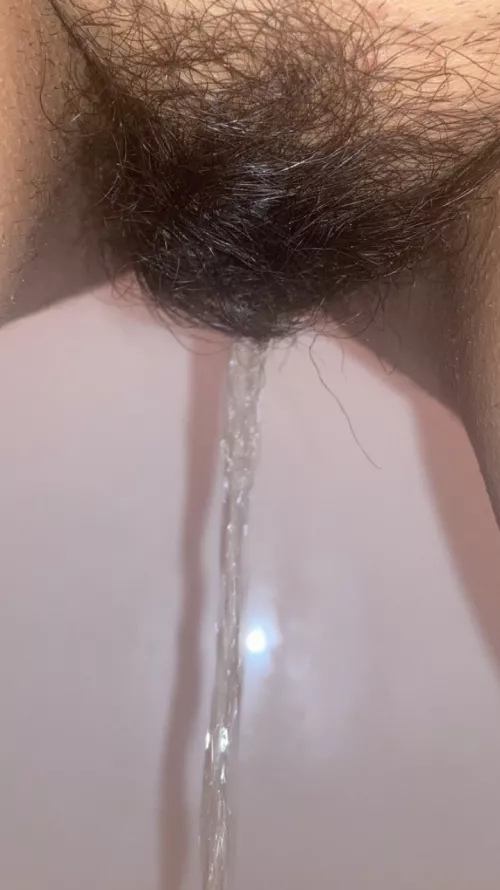 Nice & clear stream, exactly how you like it when I pee in your mouth