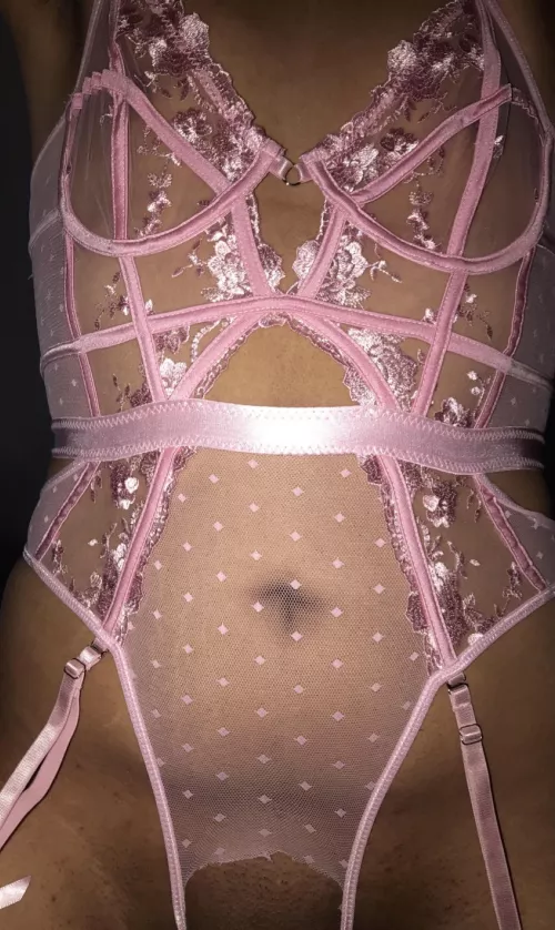 Pink crotch Lea lingerie makes me feel the sluttiest!