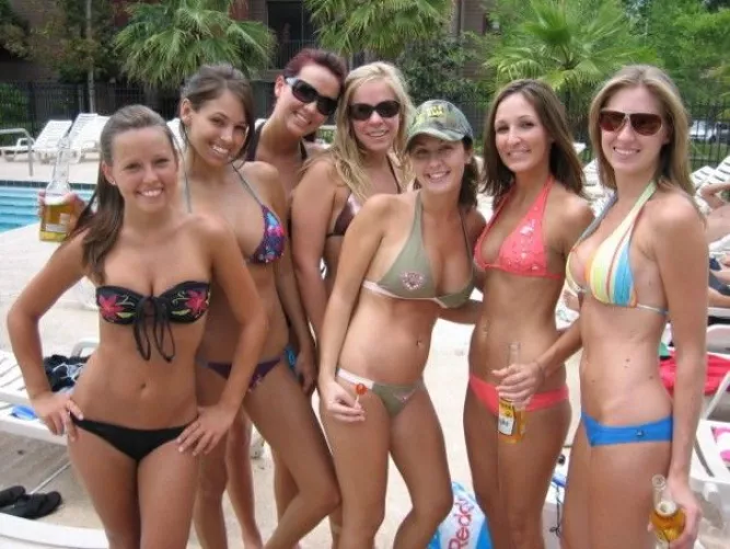 Pool side beauties