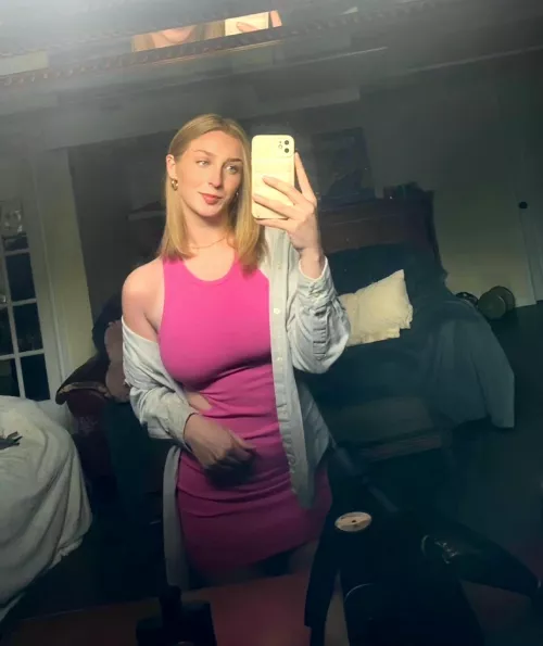 Pretty blonde in pink