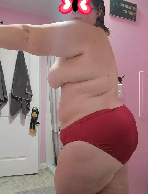 Red satin panties. Hope y’all enjoy like my hubby did.
