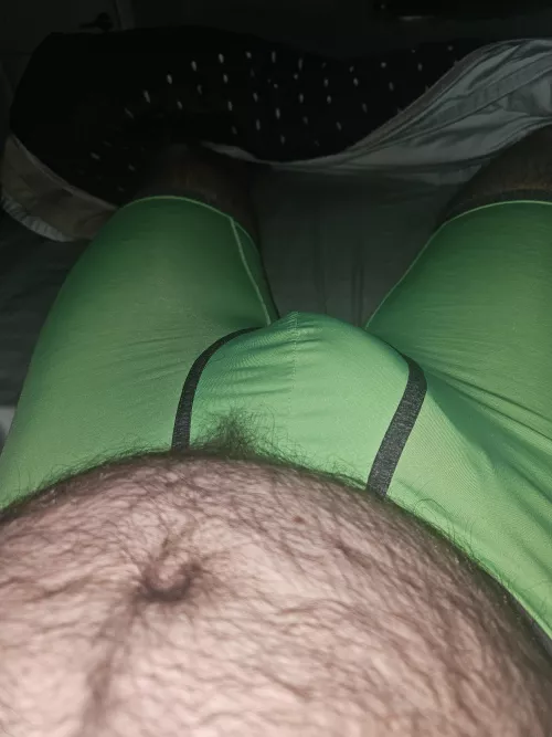 Spending the mor ing hard in my American Eagle Boxers.