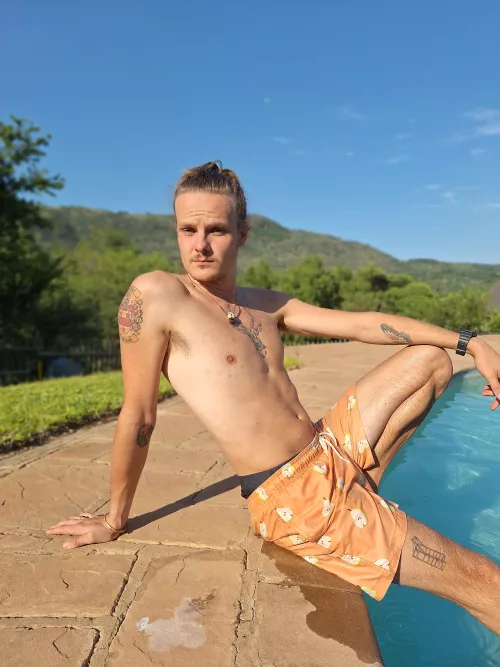 The pool boy has arrived, had better get your husband out the house