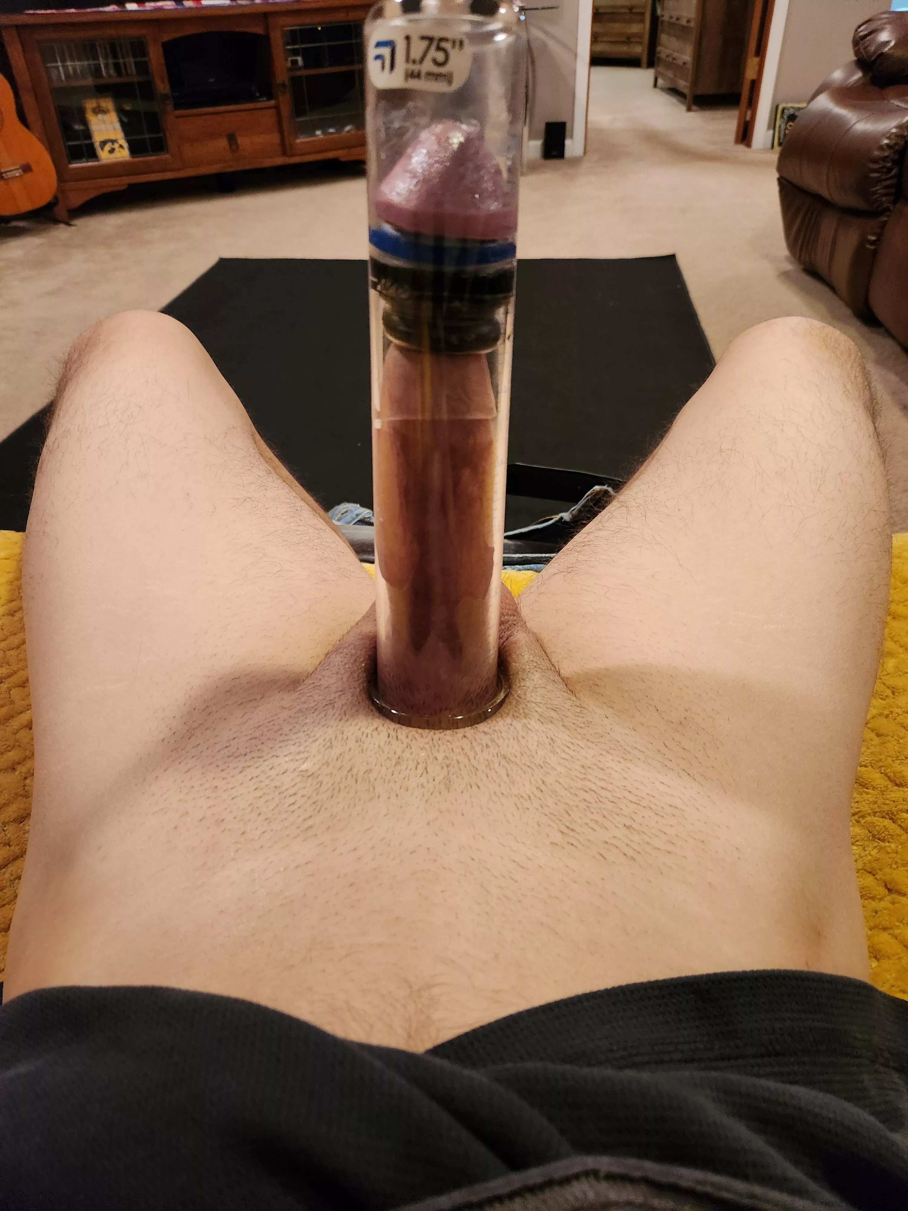 The pressure on the glans