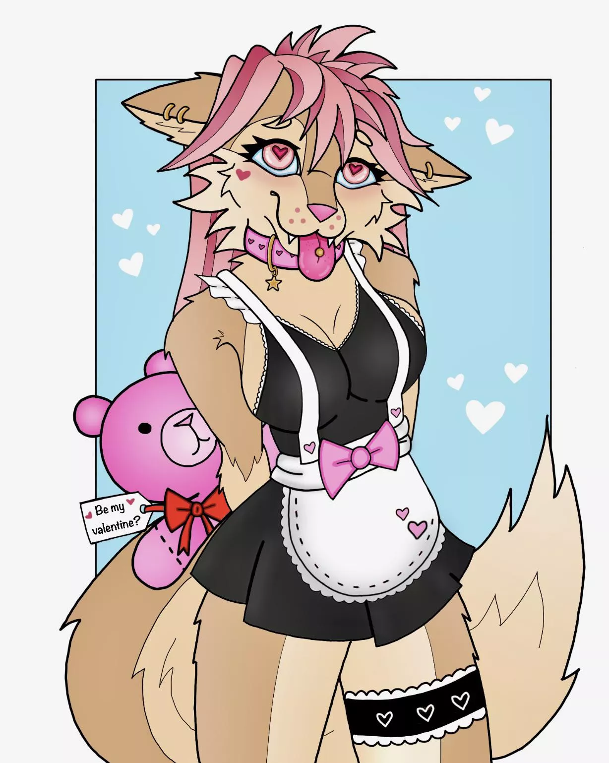 Valentine’s Day maid [f] (art by me!)