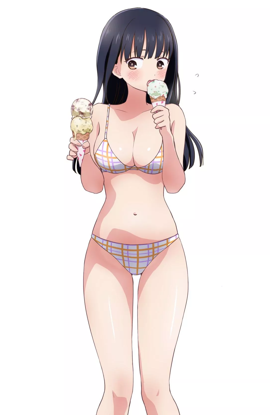 Anna Yamada Enjoying Ice Cream