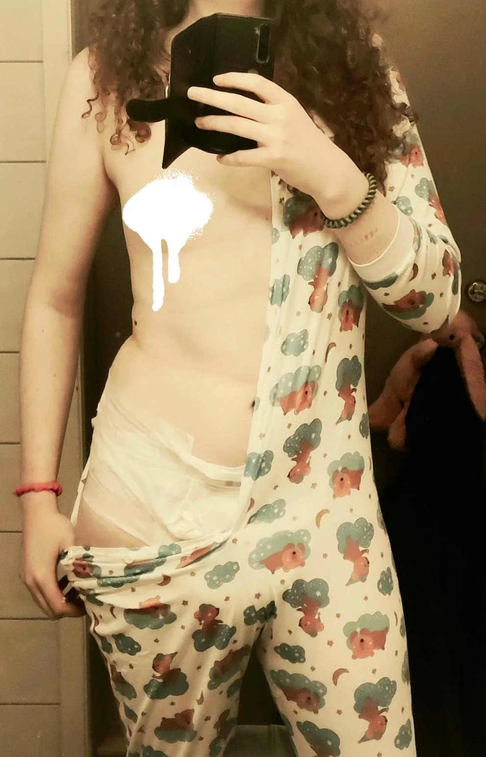 changed in a public bathroom on the way back from the Halloween party