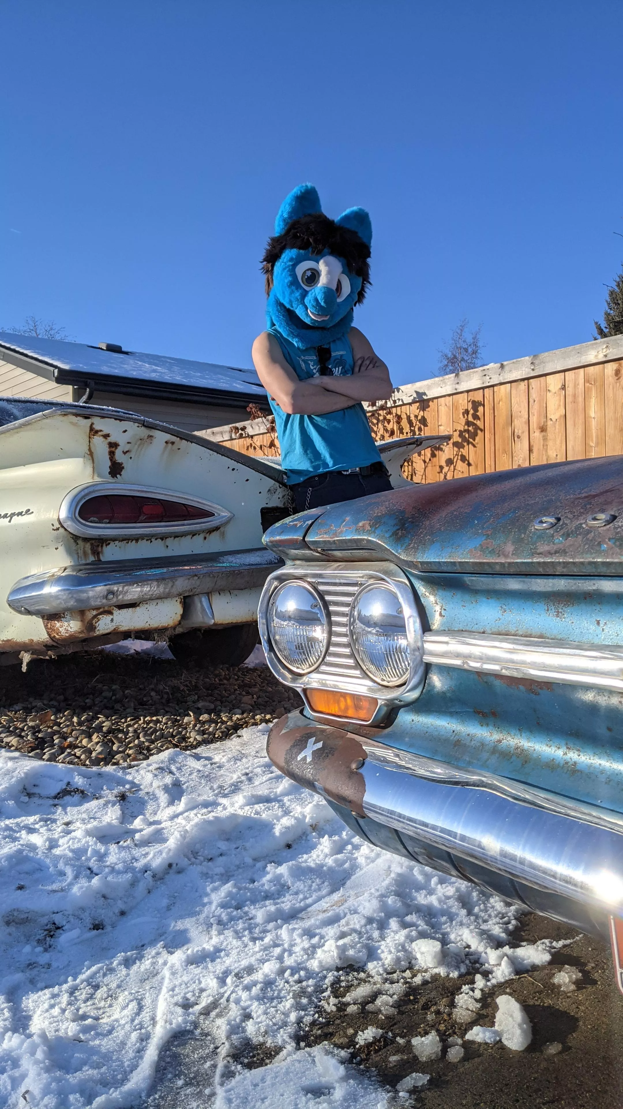 Happy fursuit friday from your resident rust bucket enjoyer 👌