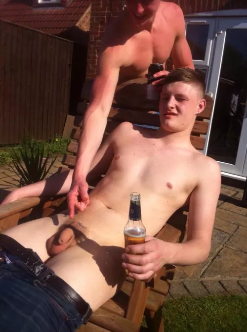 he only wants to sunbathe