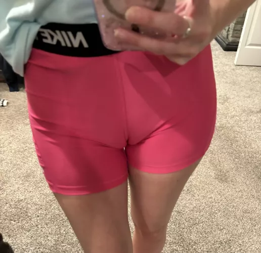 Hot pink camel toe