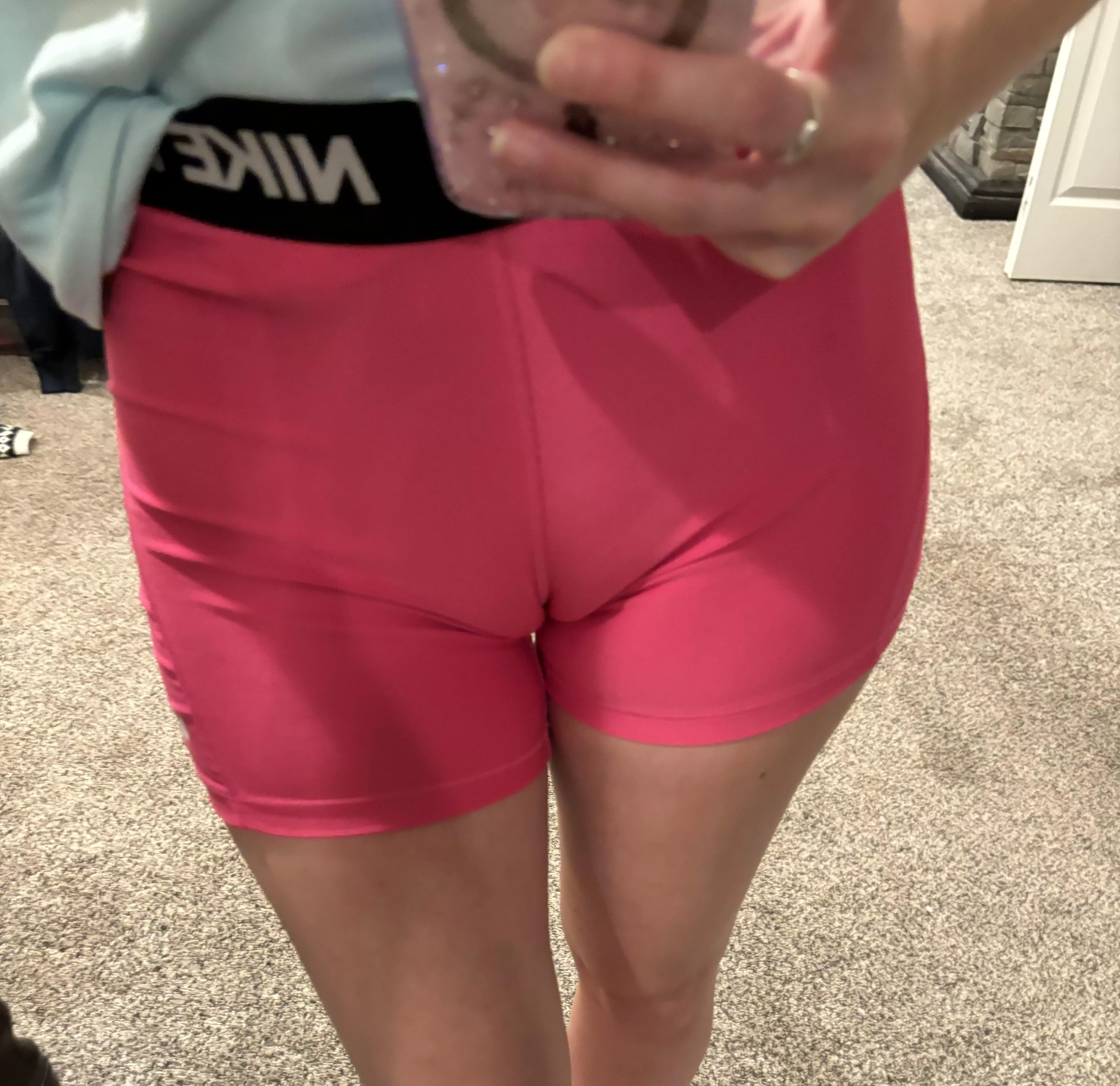 Hot pink camel toe